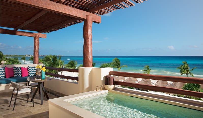 SECRETS MAROMA BEACH RESORT - PREFERRED CLUB HONEYMOON SUITE PLUNGE POOL
